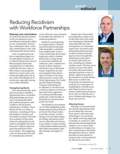 Reducing Recidivism with Workforce Partnerships Page 1