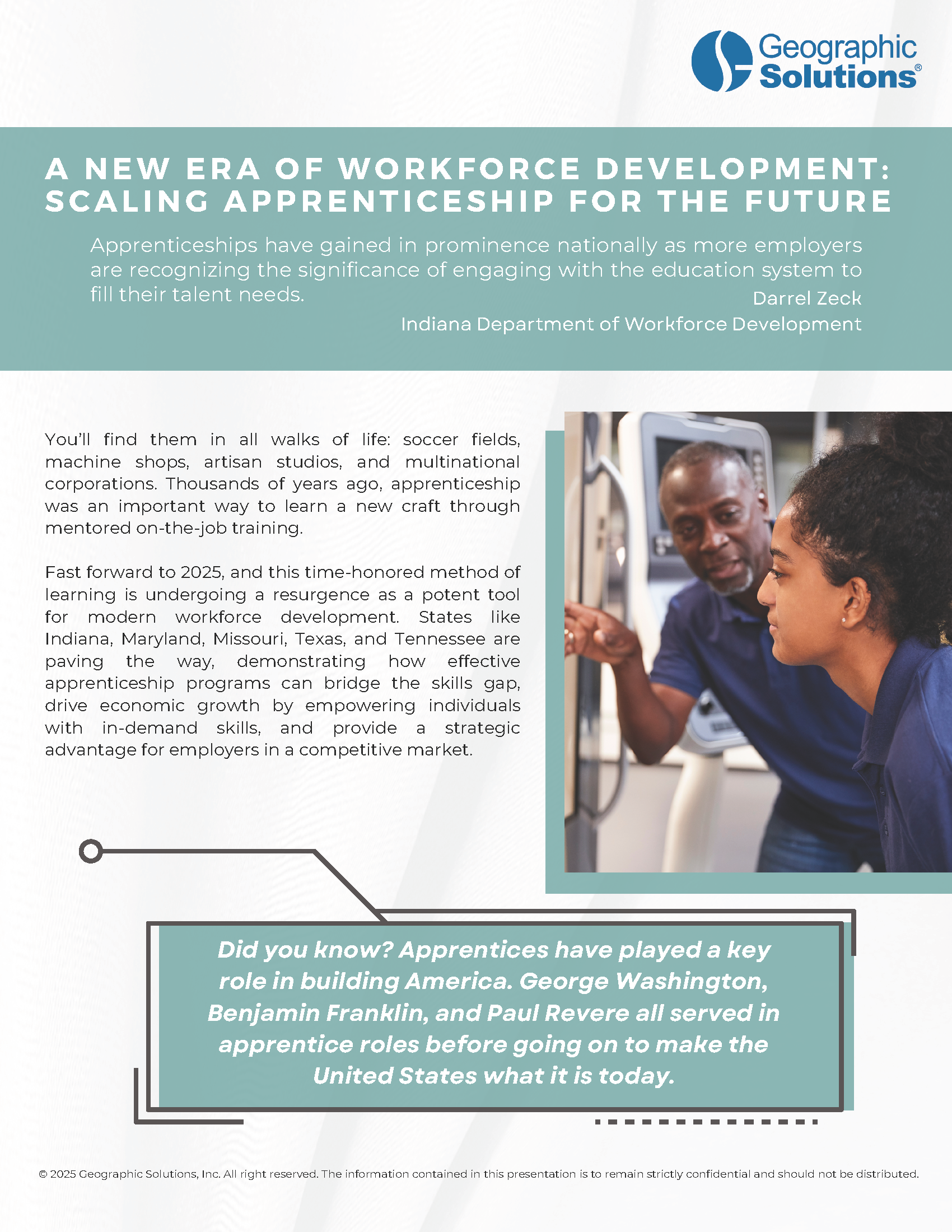 A New Era of Workforce Development: Scaling Apprenticeship for the Future A New Era of Workforce Development: Scaling Apprenticeship for the Future